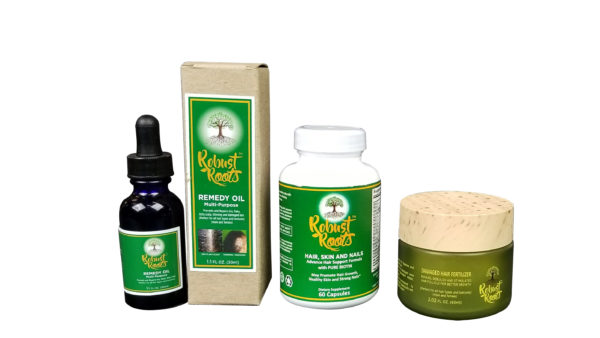 A collection of Maintenance Kit - Oil, Vitamin and Fertilizer branded personal care products, including remedy oil, hair skin and nails supplement, and massage relief butter.
